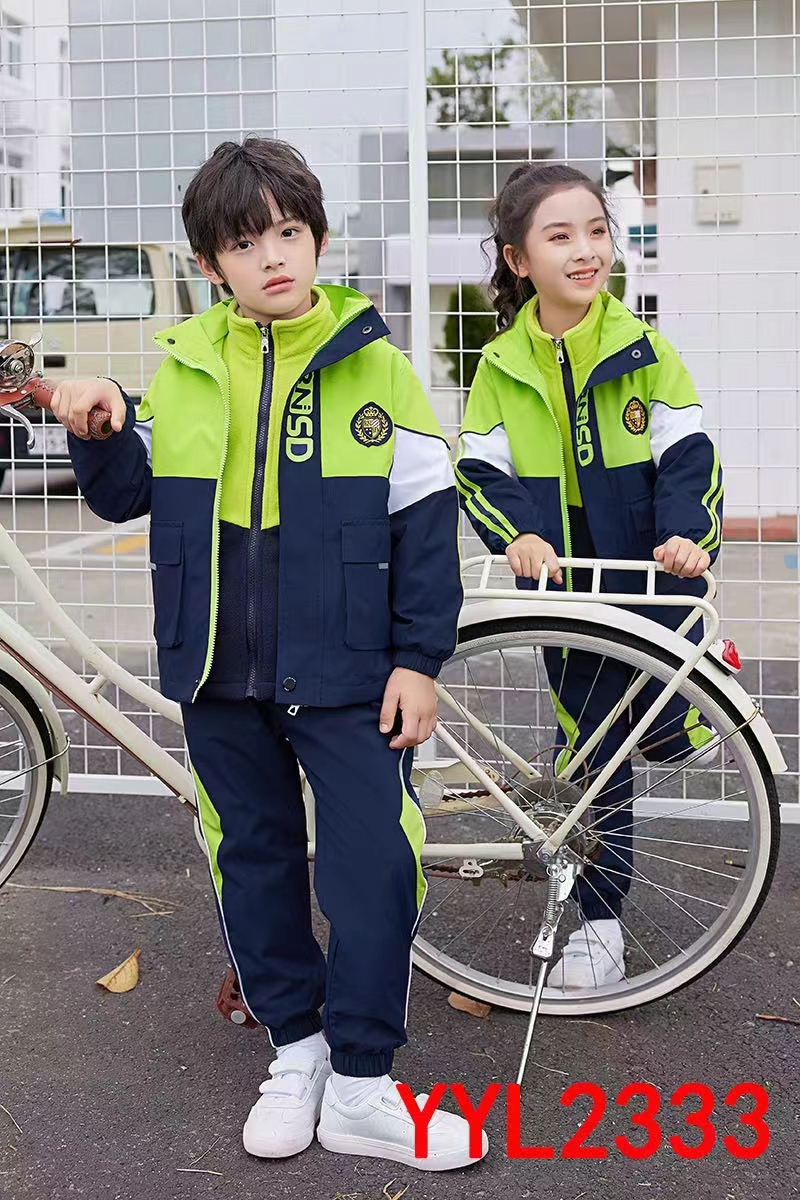 儿童春夏校服 米色一年级班服四件套幼儿园园服六一毕业表演服