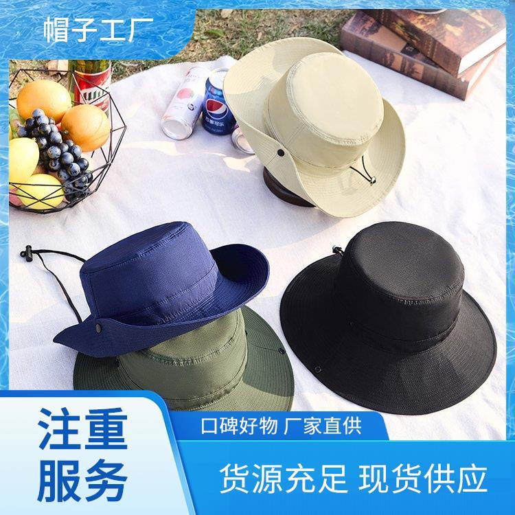 夏天运动 迷彩渔夫帽 源头厂家来图定制 刺绣工艺
