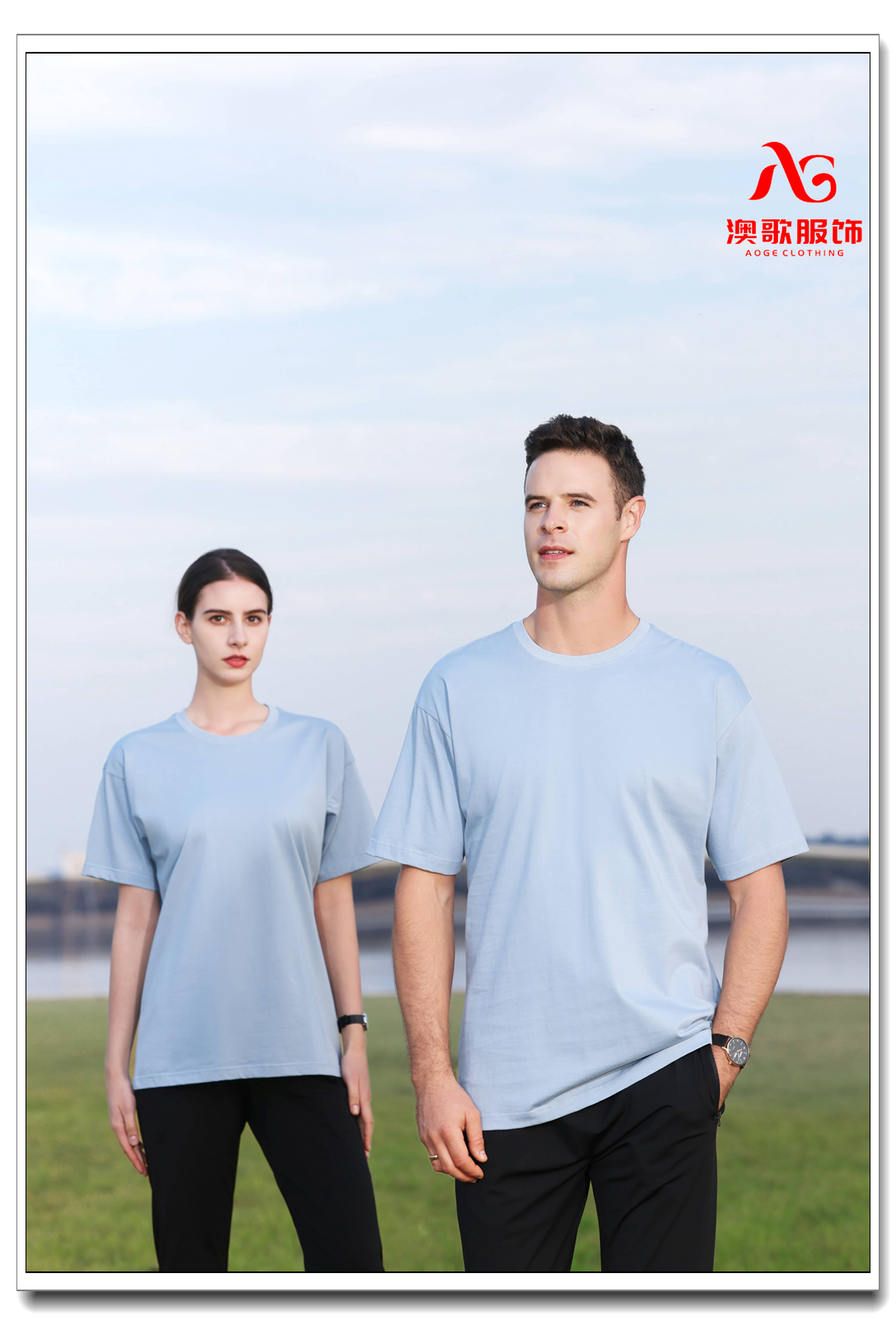 Ag33889#潮牌落肩时装周款T恤 商务短袖打底衫 广告衫可加logo刺绣