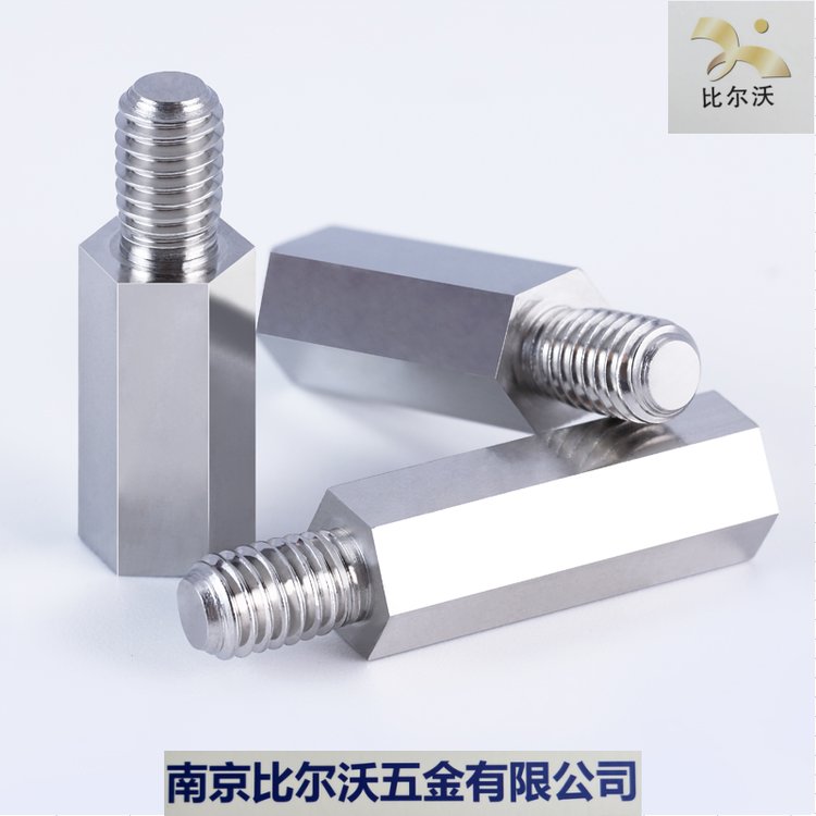 不锈钢304单头六角隔离柱M3内外牙接线柱铜柱