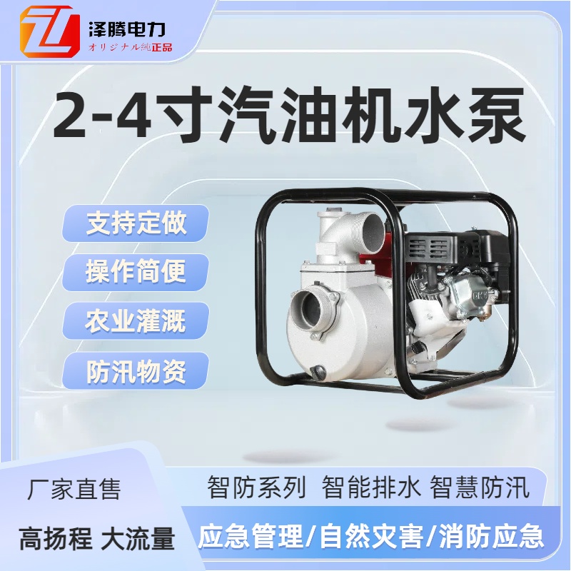 4寸汽油机水泵 ZT100MQ 智防系列 应急能力提升工程基层防灾项目