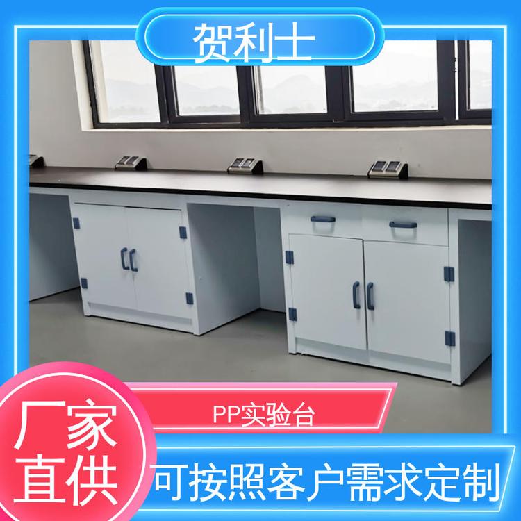 适用于医疗卫生 化学PP实验台 支持定制 耐酸碱实验家具 贺利士