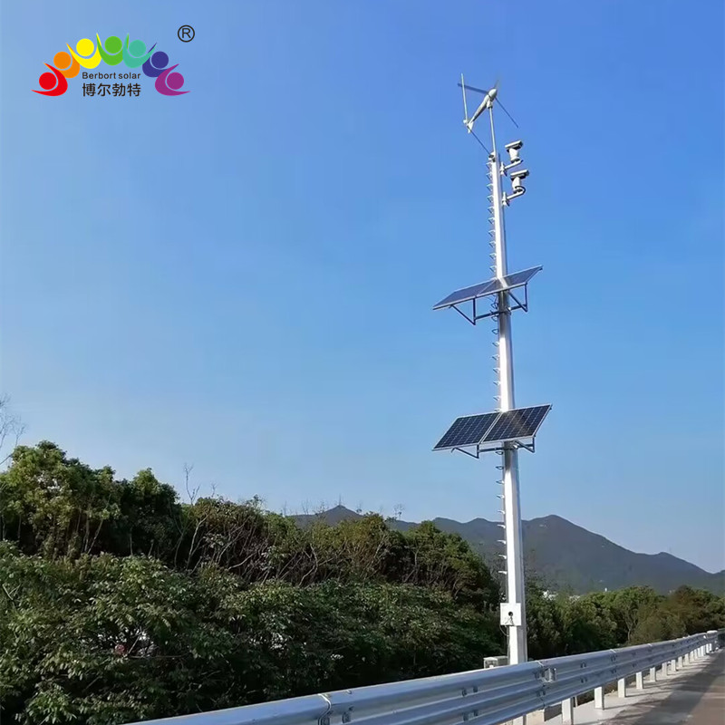 博尔勃特高速公路监控杆 风光互补发电系统太阳能监控供电系统厂家