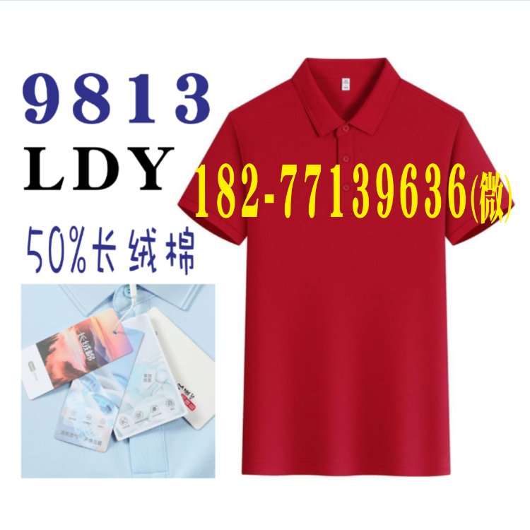 LDY广告衫9813工作服POLO衫纯色活动服T恤文化翻领短袖团队服上衣