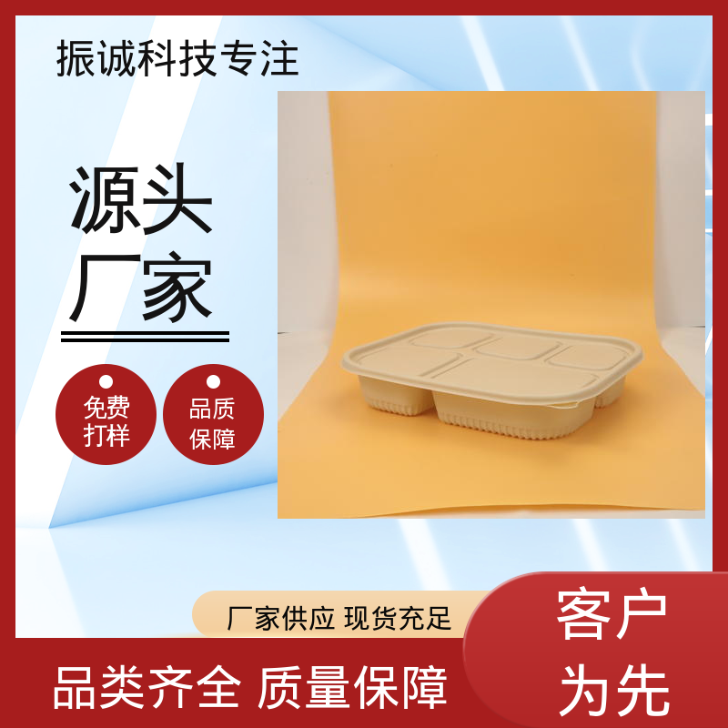 儿童带餐便携环保 符合限塑标准餐盒 一荤两素套餐碗 带盖 振诚科技