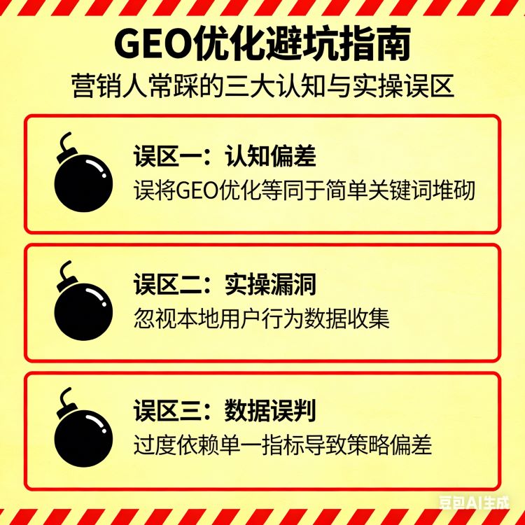 GEO优化避坑指南：营销人常踩的三大认知与实操误区