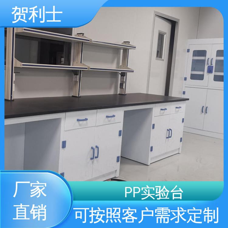 贺利士 按需定制 PP实验台柜 适用有机实验室 理化室操作台