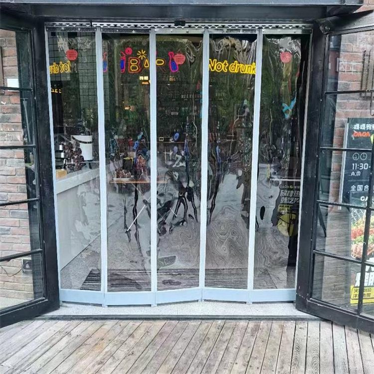 推拉磁吸软门帘 商场用四季通用磁性透明软帘子