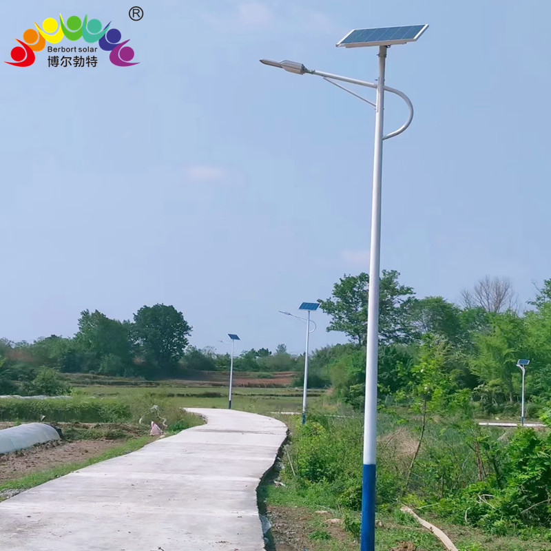 博尔勃特热镀锌太阳能路灯公园广场道路户外照明路灯杆厂家批发