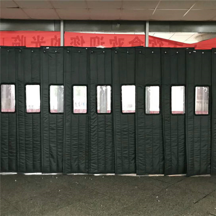 四季挡风棉门帘 商场超市保暖帘 高档皮革棉帘