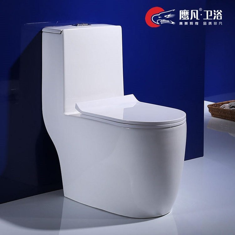 鹰凡卫浴马桶批发酒店工程家用坐便器虹吸喷射式连体座便器厂