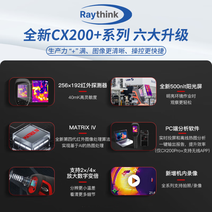 燧石Raythink红外成像仪CX200Pro+超分配电柜测墙壁漏水地暖维修