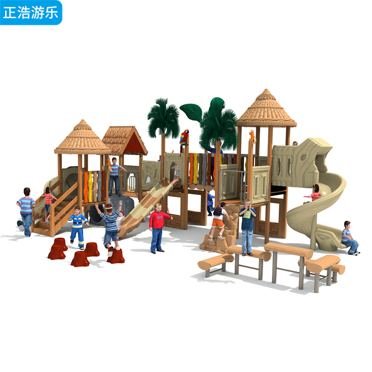 幼儿园室外木质滑梯 木制体能拓展训练组合设备 户外攀爬架定制