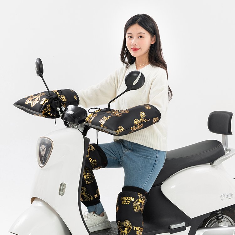电动摩托车手套冬季保暖电瓶车把套加厚防水棉把手套防寒防风通用