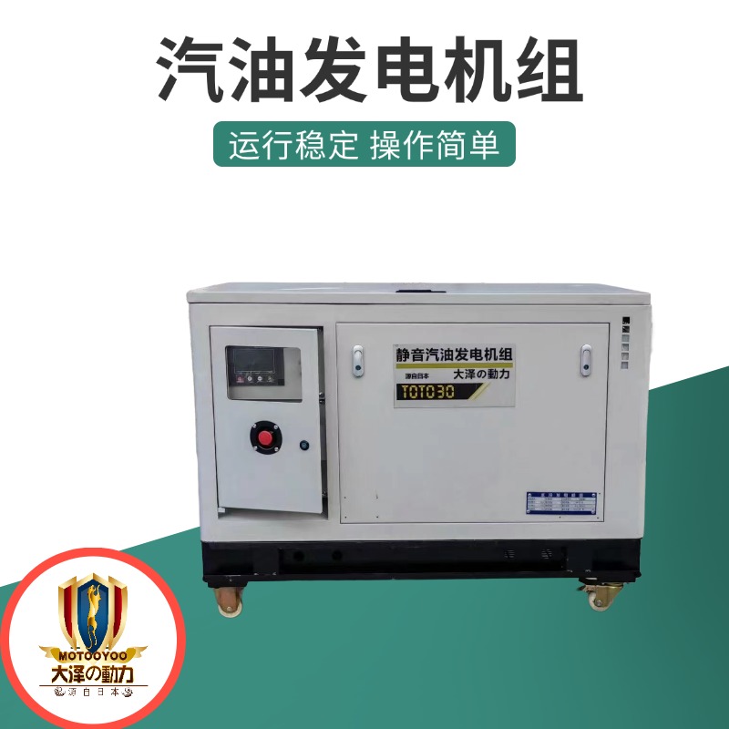自启停 30千瓦KW汽油发电机组 大泽动力TO30-Z 箱体式全封闭 银行机场