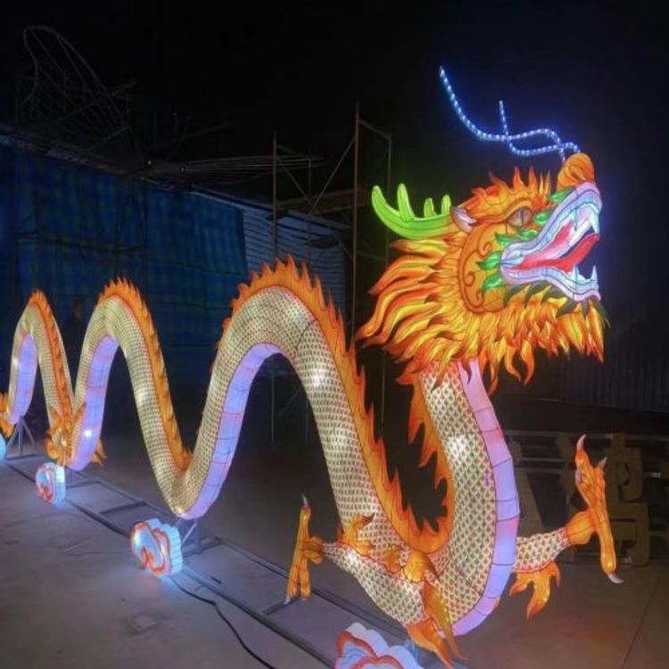 中华龙灯彩灯 双语工厂花灯制作 注重花 灯质量厂家