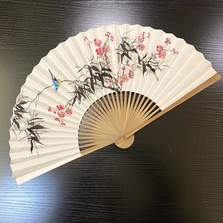 厂家定做8寸画师绘 画纸扇绘画折扇中国风扇子定制古风折 扇定做diy