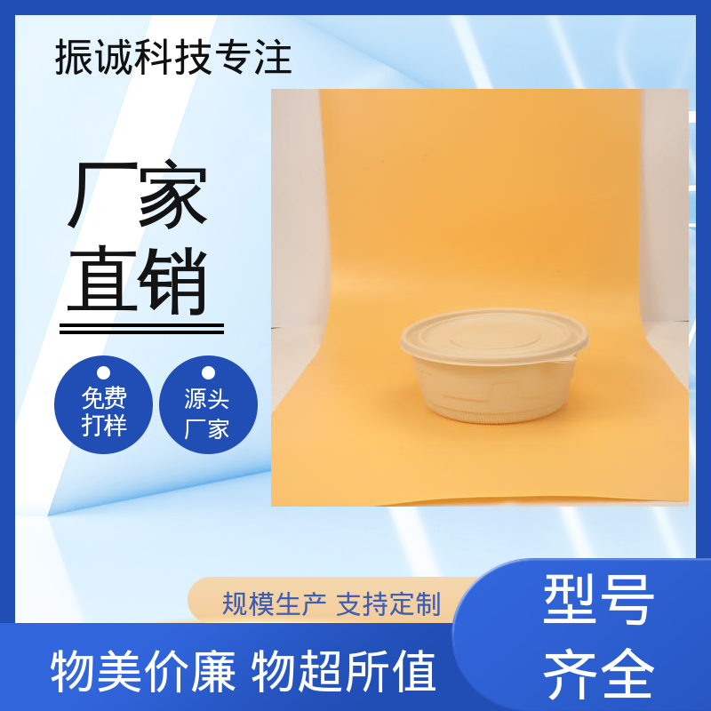 儿童带餐便携环保 一次性打包盒 一荤两素套餐碗 振诚科技
