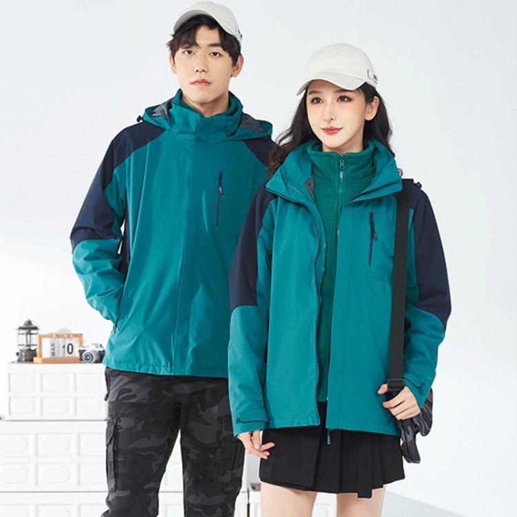 冲锋衣男女三合一两件套保暖防水透气户外工作服可印LOGO