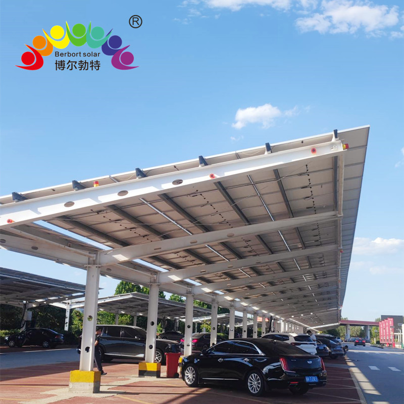 园区汽车太阳能车棚供电系统光伏发电系统厂家博尔勃特