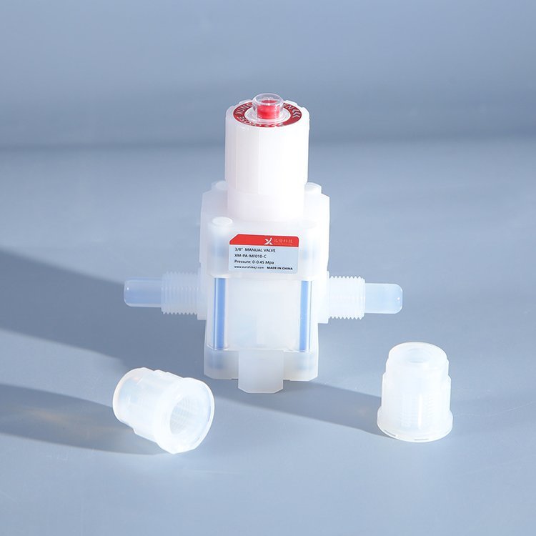 定制 PFA耐高温耐腐蚀通断阀门 扩口手动隔膜阀 XM-PA-MF008-C