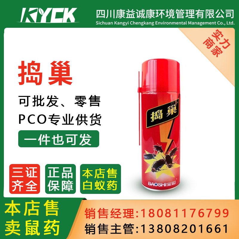 捣巢插管式气雾剂强力喷雾剂蟑螂杀虫剂一窝端家用蜚蠊药500毫升