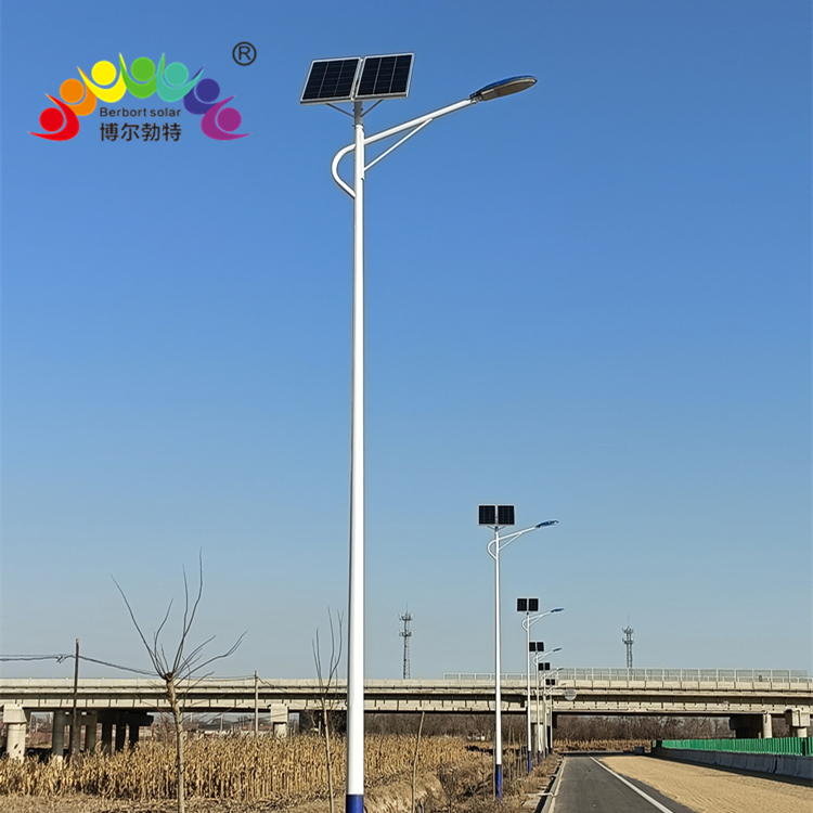 博尔勃特 道路亮化工程款LED灯头 9米太阳能路灯生产厂家