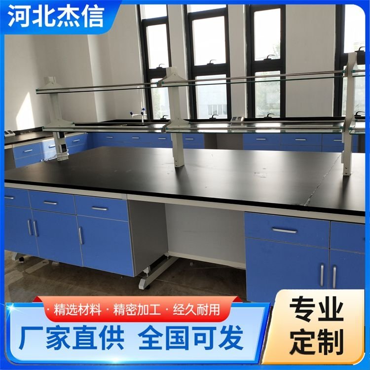 生产钢木试验台 杰信 中央台边台 防腐蚀台面 经久耐用