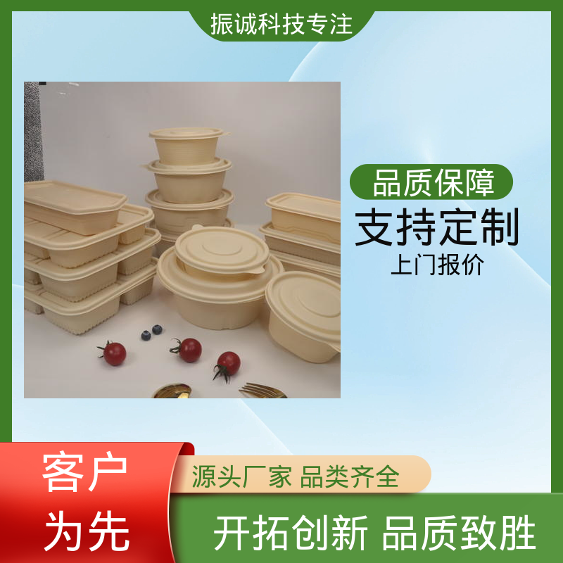 振诚科技 玉米淀粉餐盒 可冷冻 加厚 一次性分格餐碗
