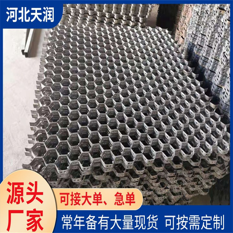钢厂龟甲网 碳钢材质烟道内衬 水泥炉窑六角网价优可定制