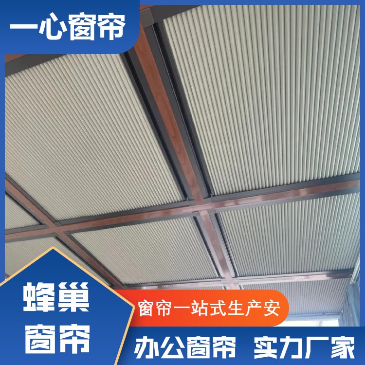 一心建材 电动蜂巢天棚帘 柔纱帘 可定制加厚 一站式服务 厂家供应