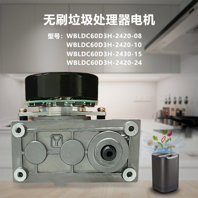 定制专利产品08RPM 10RPM 30N.M无刷减速电机 干湿垃圾处理器电机