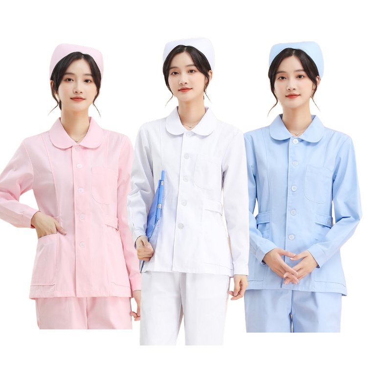 美斯尼护士服套装 医生白大褂分体短款 医用口腔牙科工作制服