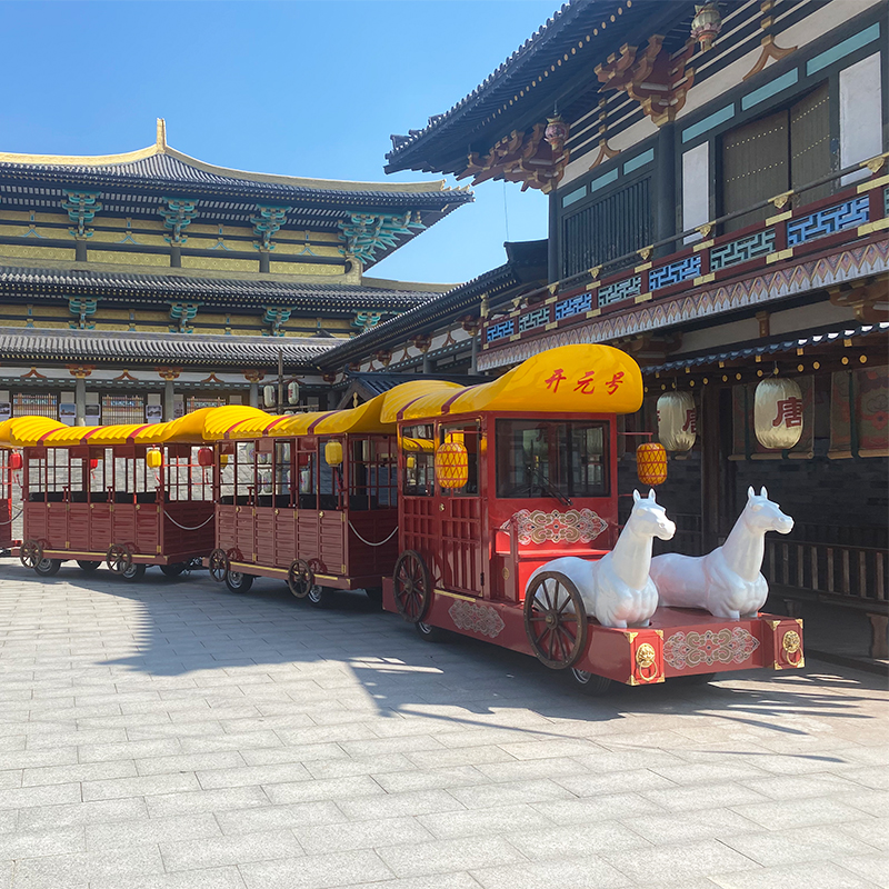29座半封闭马车 观光小火车 盛世唐城景区游玩 游览观光 多灵制造