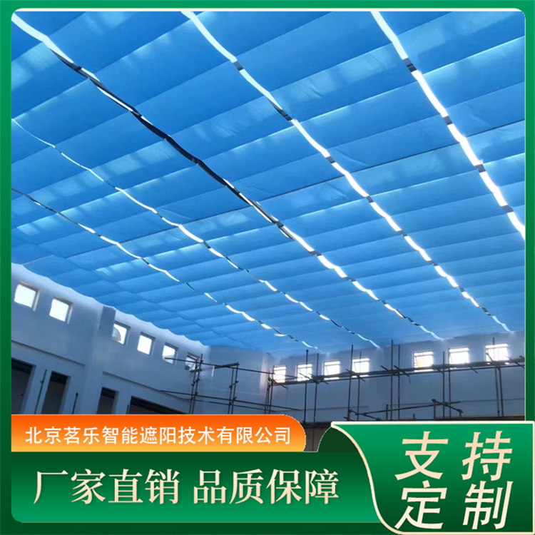 商场电动遮阳帘 阳光房顶自助大棚帘实用性能好 茗乐
