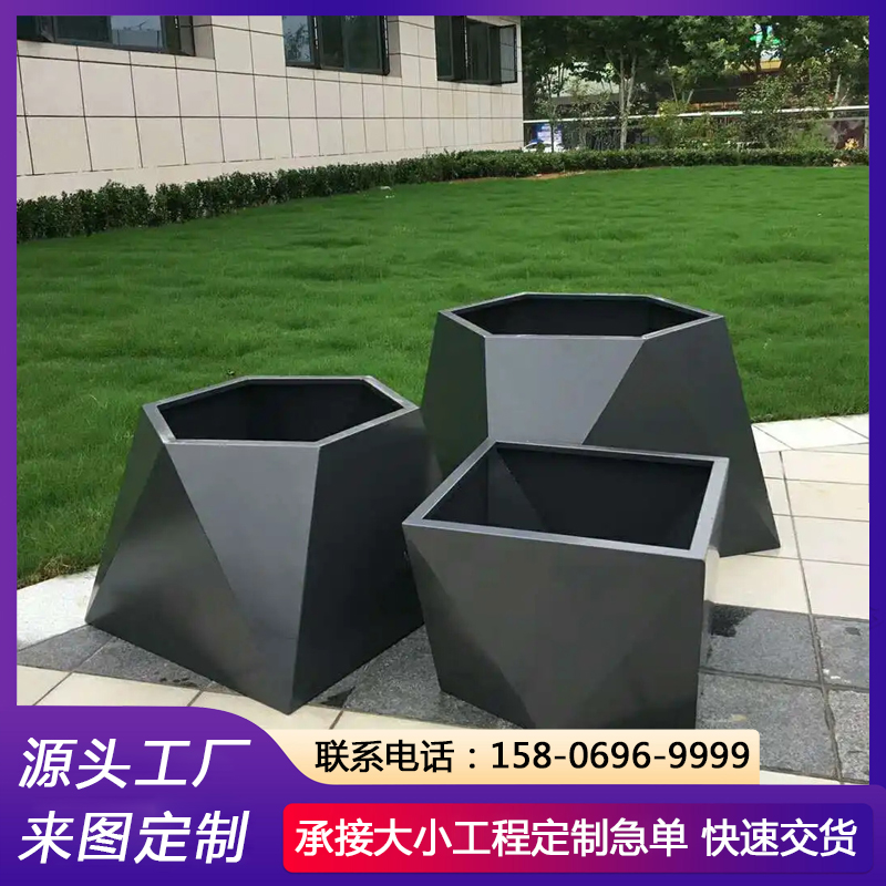 创意铁艺花箱 源头工厂 大号绿化花坛 办公室内花槽