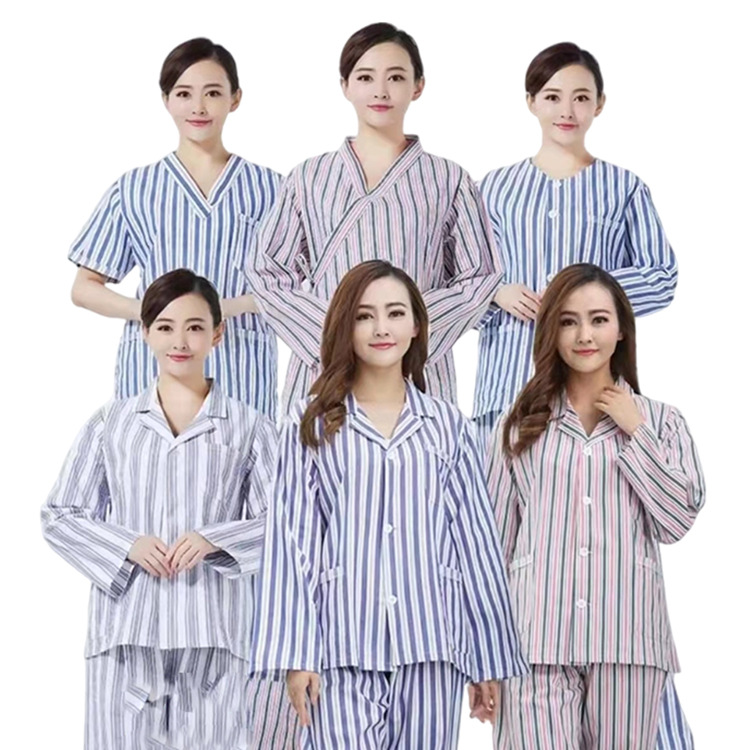 博尔雅纯棉病号服女冬夏长袖病人服短袖男病员服住院患者护理套装