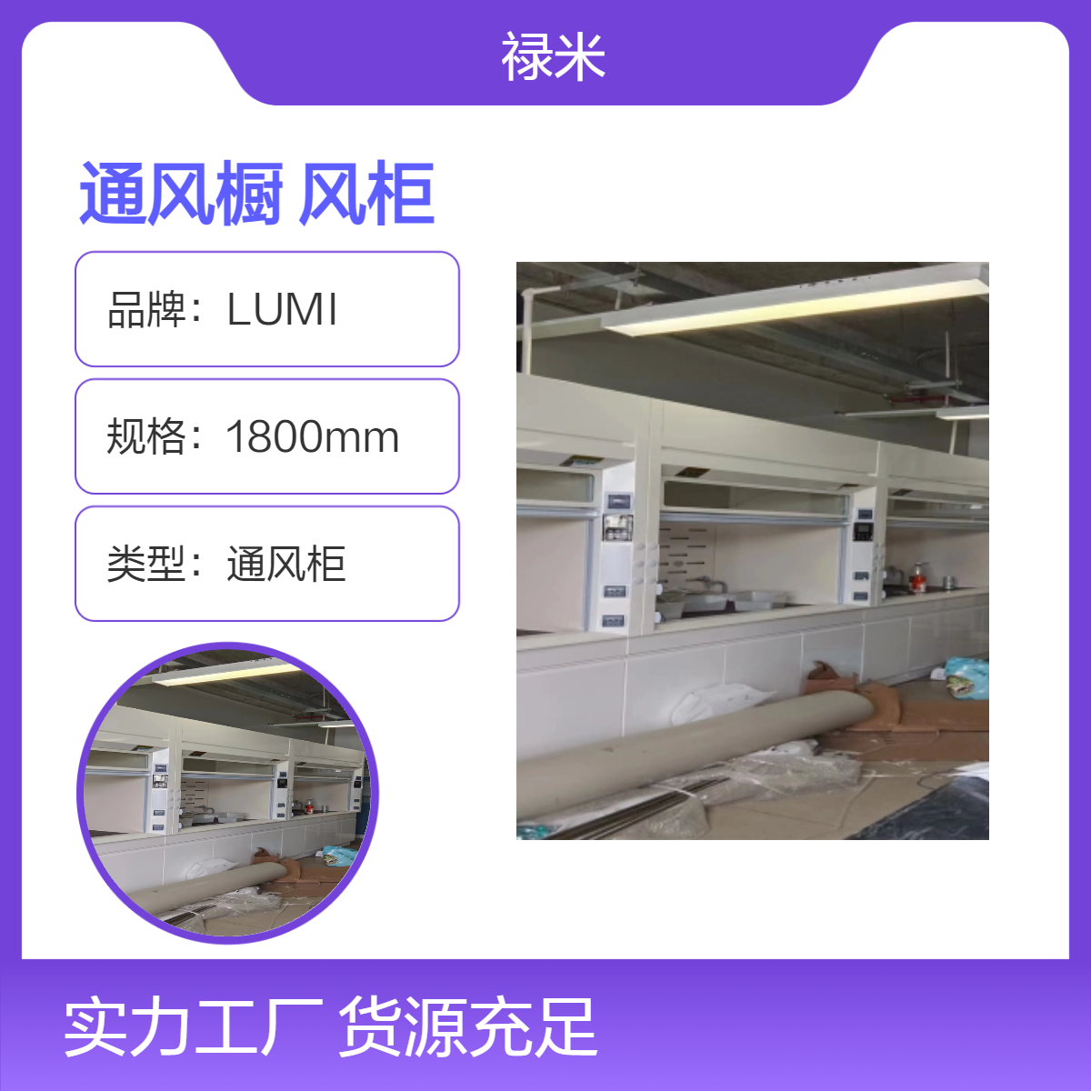 LUMI 耐酸碱落地台式全钢通风橱化学实验室风柜厂家