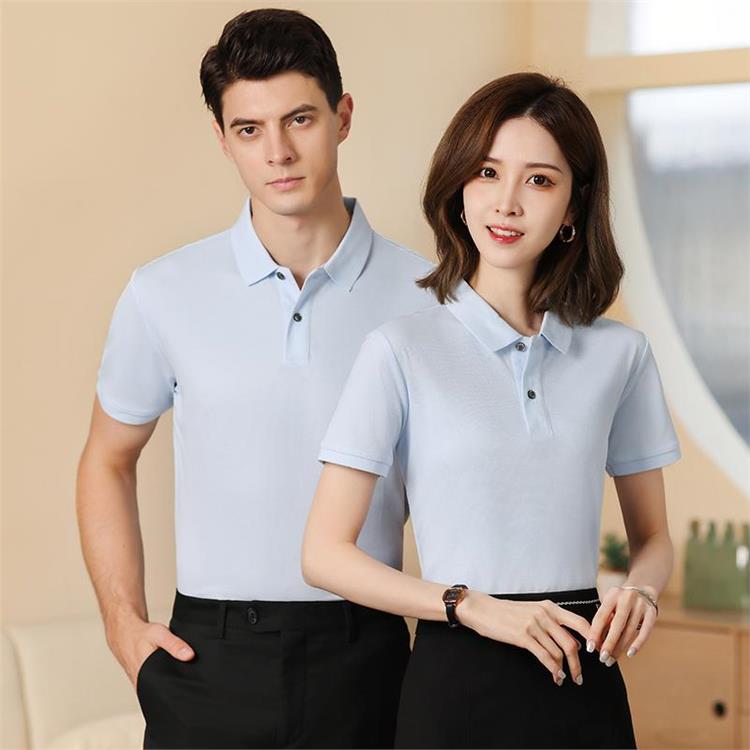 企业工作服文化广告衫亨利达领型挺阔雅致质感可印字logo图案