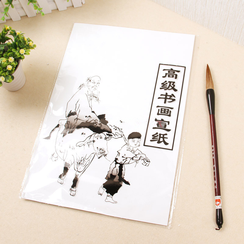 宣纸半生半熟4开8开生宣宣纸 入门书法绘画练习宣纸书画宣纸4K 8K