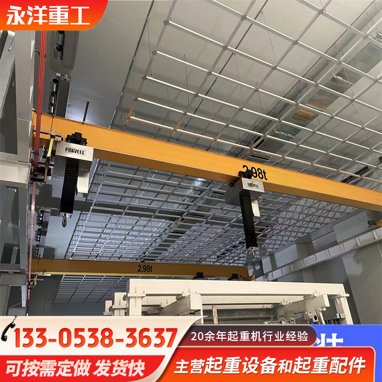 永洋 洁净室起重机 药厂实验室科研欧式行车桥式双梁 无尘车间专用