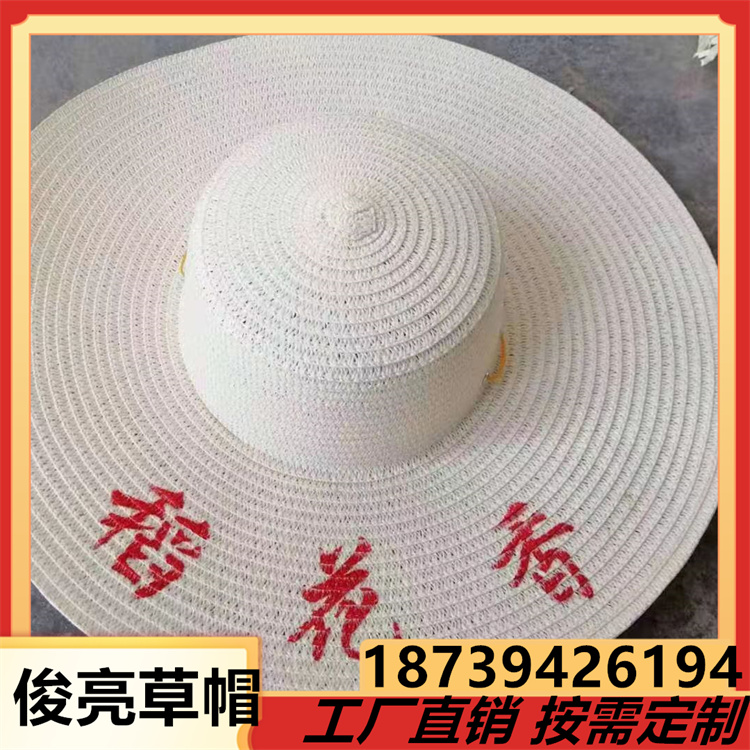 夏季遮阳大帽沿草帽 劳保批量供应 麦秆编制可定制 俊亮