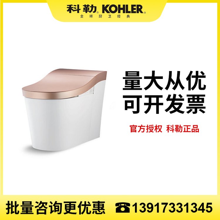 科勒星朗一体式智能马桶坐便器虹吸式全自动翻盖抗菌8340