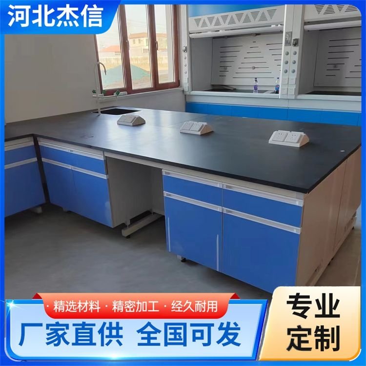 生产钢木试验台 杰信 医院学校化学实验边台 规格齐全