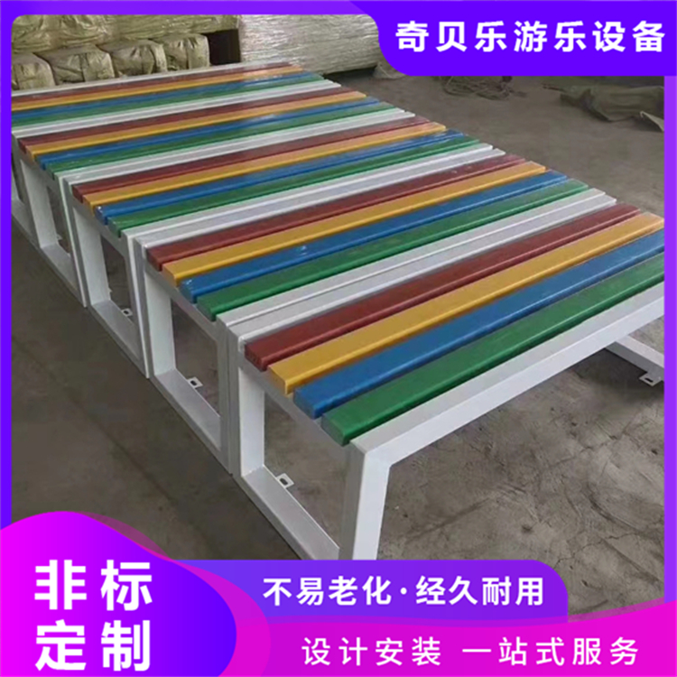 室外防腐木塑木休闲座椅 公园椅户外长椅庭院双人靠背长凳 奇贝乐