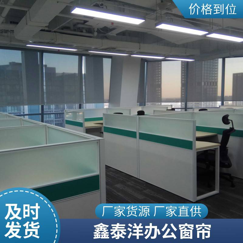手动拉珠全遮光卷帘 写字楼 办公室阻燃遮阳帘 办公窗帘厂家