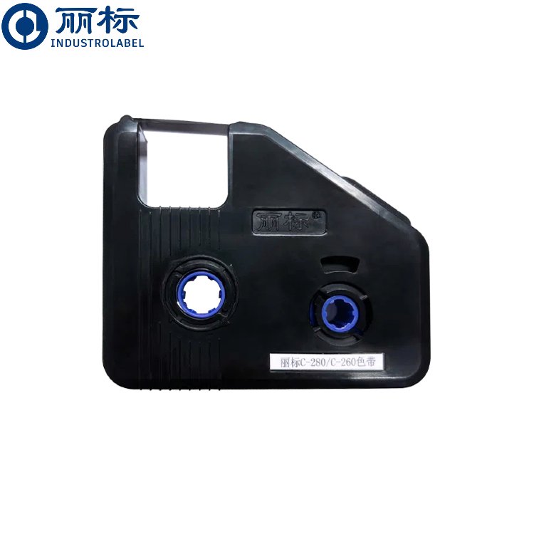 丽标 防水防油 电力行业280T+/280E+线号机用 热缩管色带 LB-280BK-R