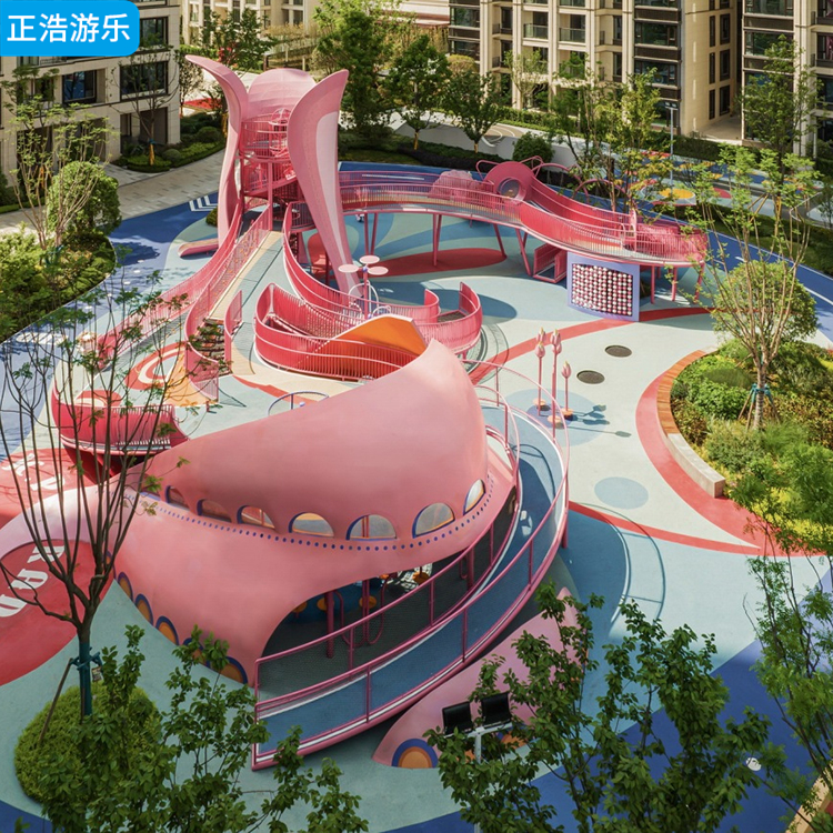 大型户外不锈钢滑梯 景区创意非标无动力游乐设备 廊桥造型组合设施