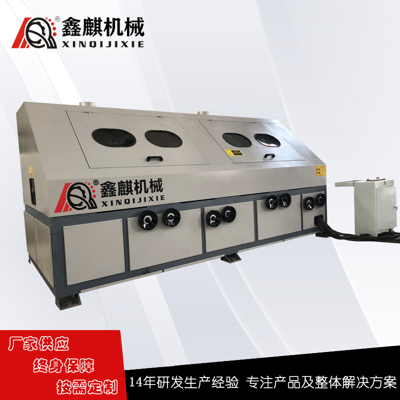 方管抛光机不锈钢方钢拉丝机金属四面除锈机鑫麒机械 扁管打磨机