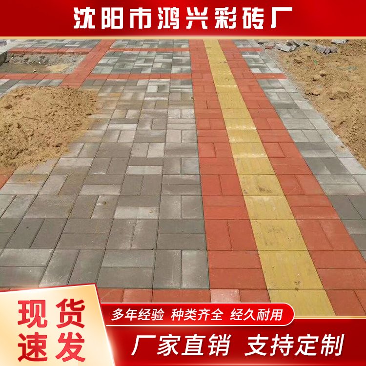 鸿兴供应彩色路面广场砖室外庭院彩砖荷兰砖